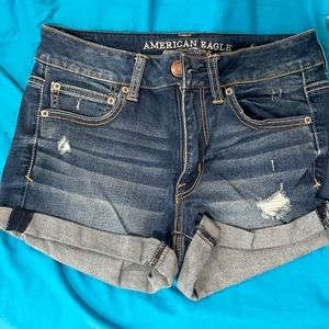 American eagle high-rise Shorty Jean shorts